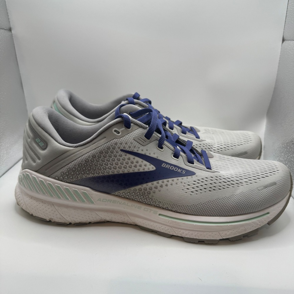 Brooks 12 Adrenaline GTS 22 Running Shoes Womens Grey Blue 1203531B045